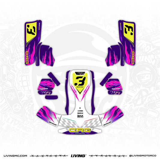 CRG NA3 Kart Graphics Kit "No Mercy Pink"