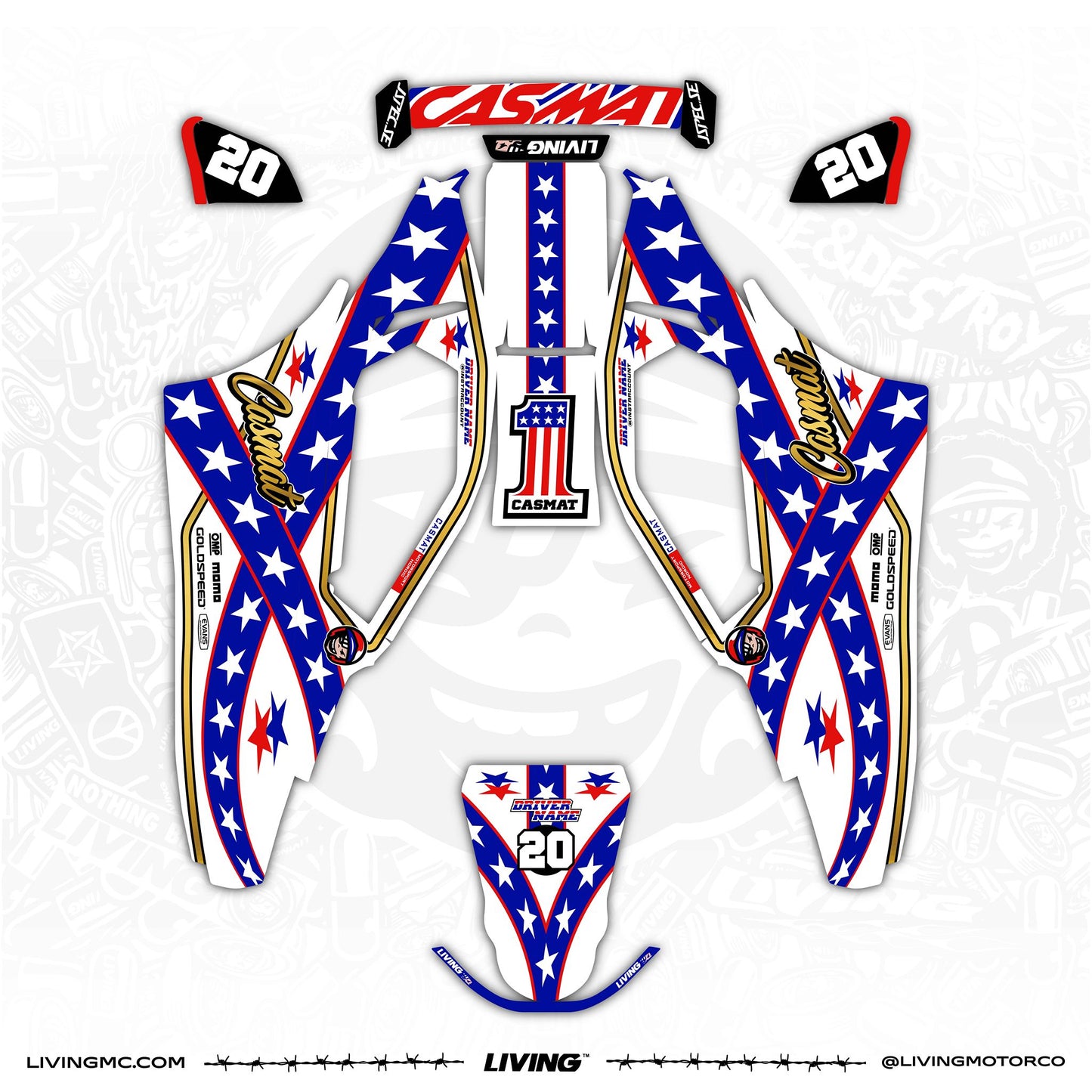 Casmat Kit d'Adhesius "Knievel Tribute"