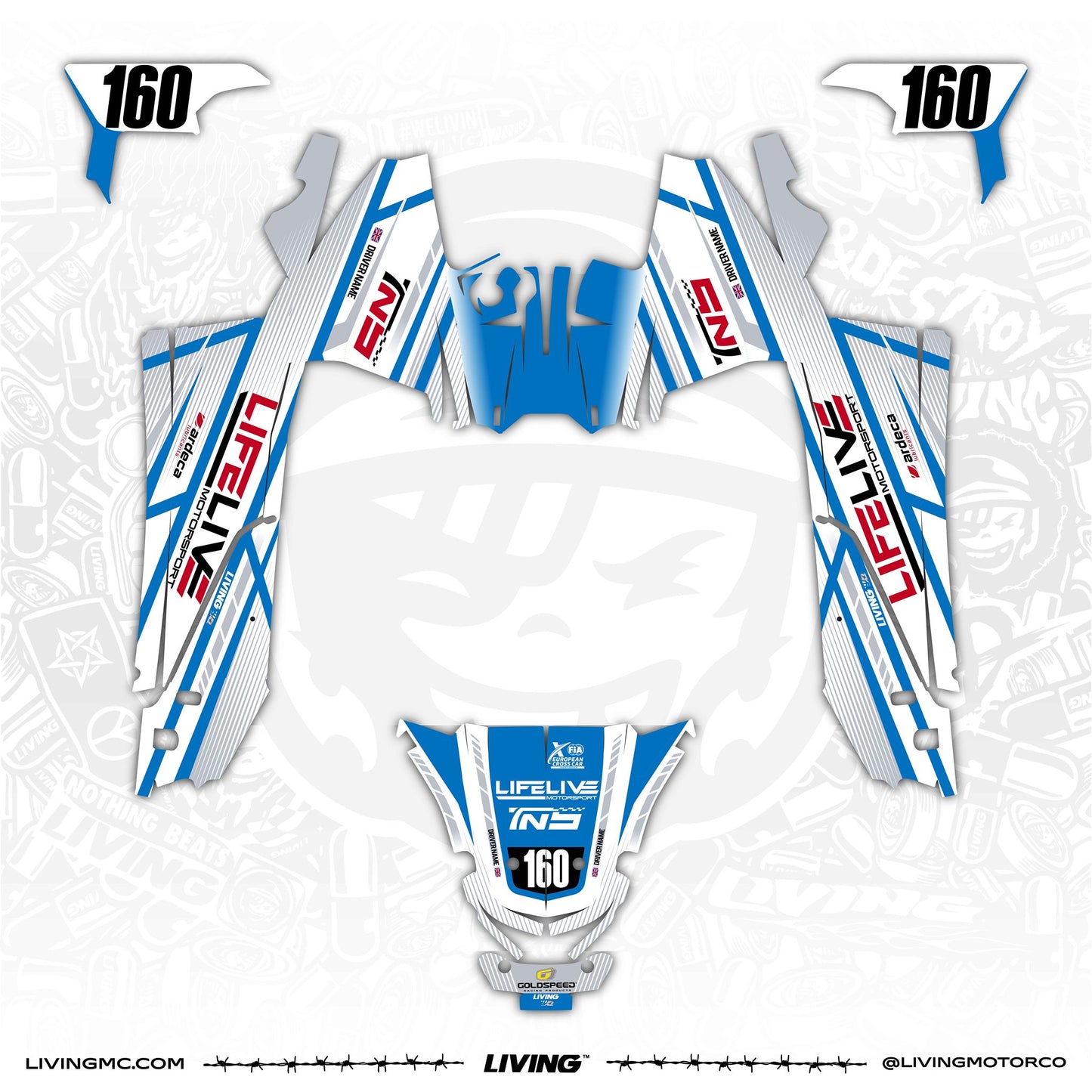 LifeLive TN5 Graphics Kit "Murdock Blue"