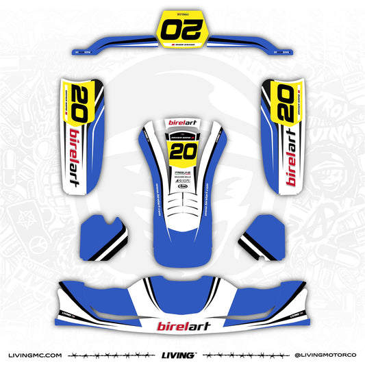 Birel ART Kart Graphics Kit "Factory Racing Blue"