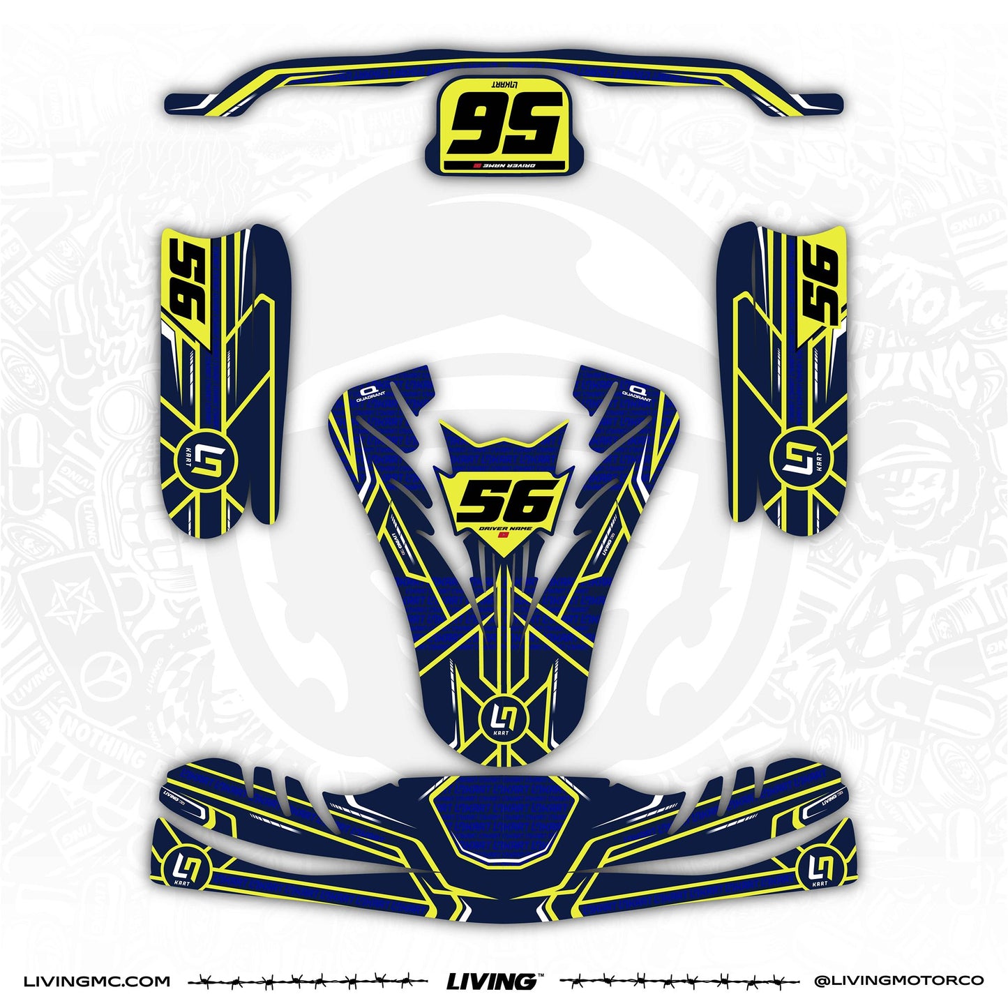 Lando Norris Kart Graphics Kit "LN"