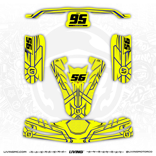 Lando Norris Kart Graphics Kit "LN Yellow"