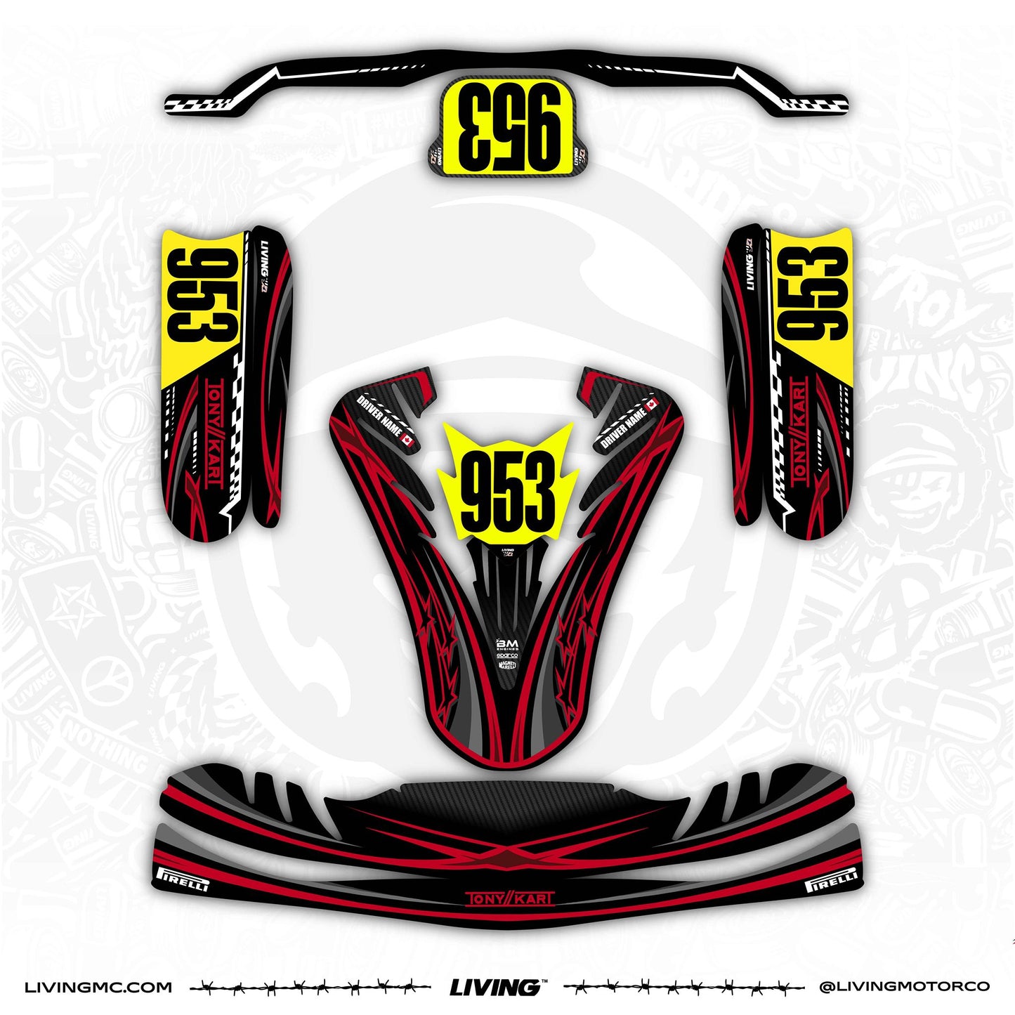 Tony Kart Kart Graphics Kit "Starship"