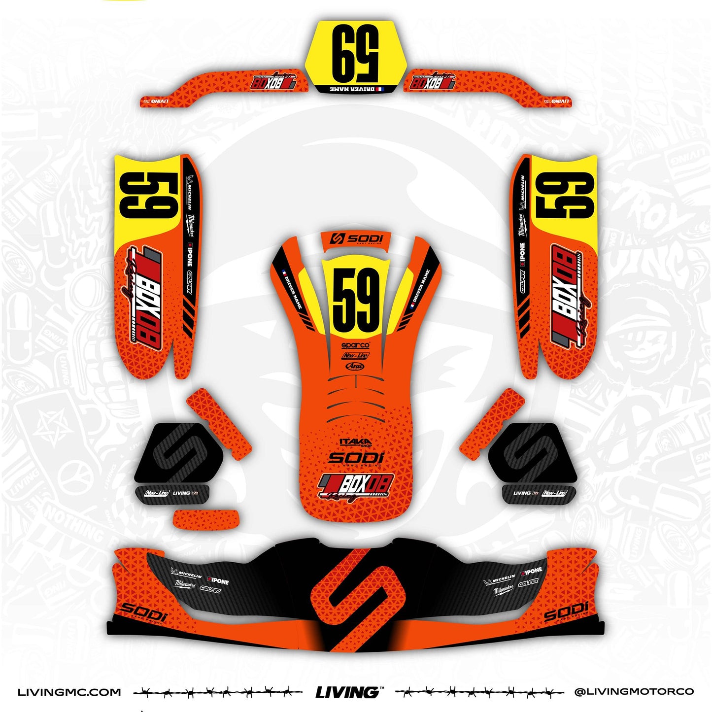 Sodi Kart Graphics Kit "Trihorm"