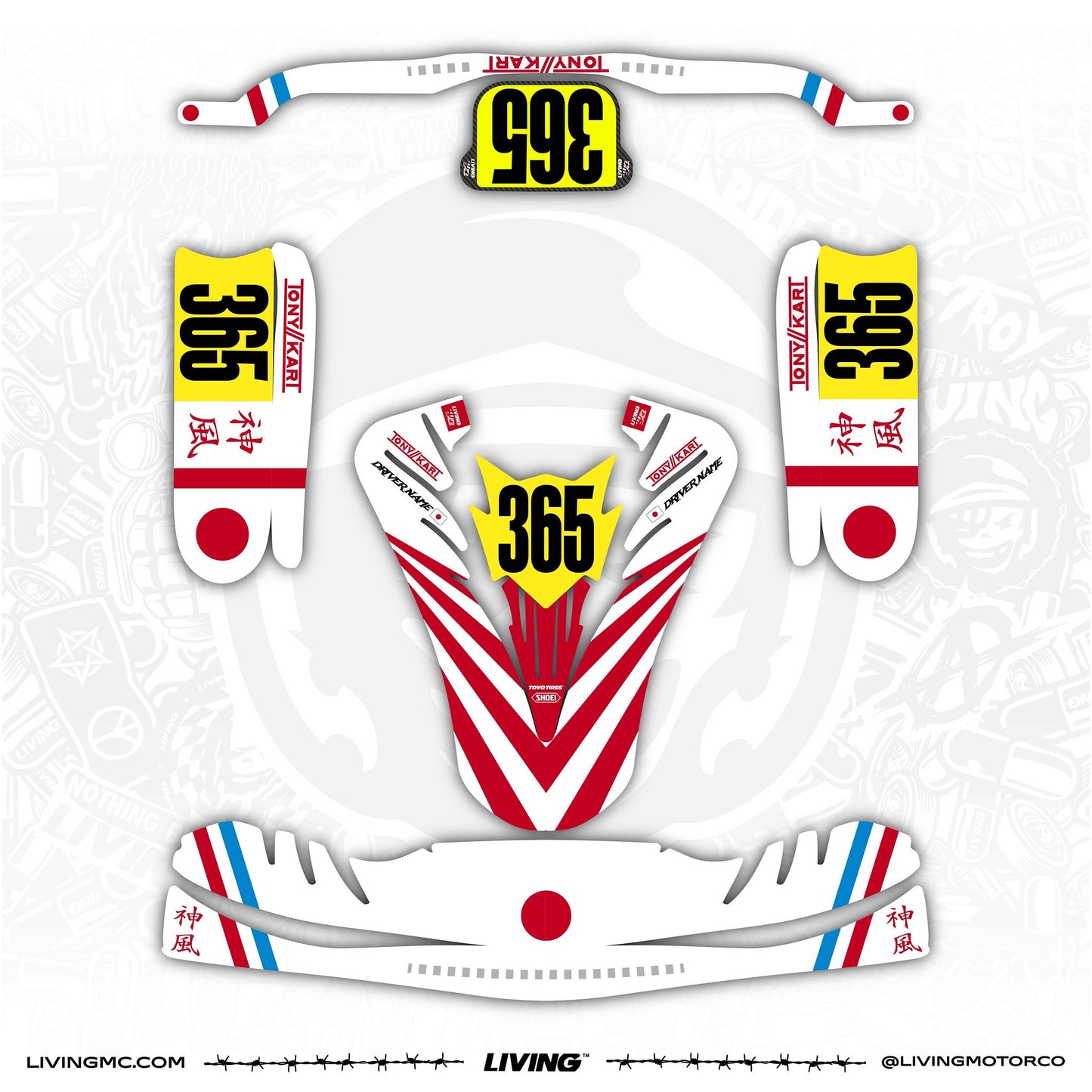 Tony Kart Kart Graphics Kit "Kamikaze"