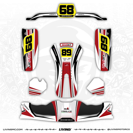 Birel ART Kart Graphics Kit "Maniac Red"