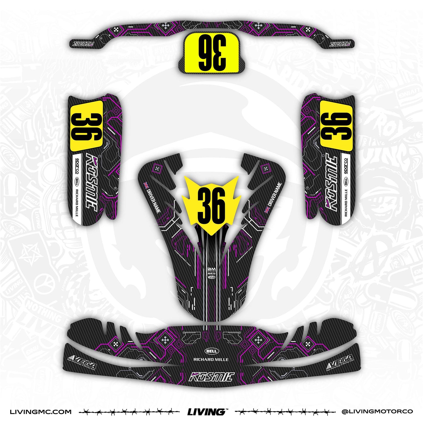 Kosmic Kart Kit d'Adhesius "Raw"