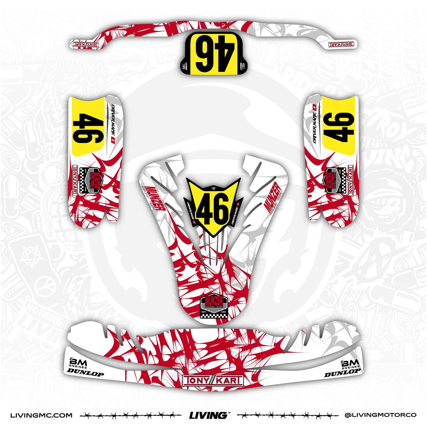 Tony Kart Kart Graphics Kit "Hardcore"