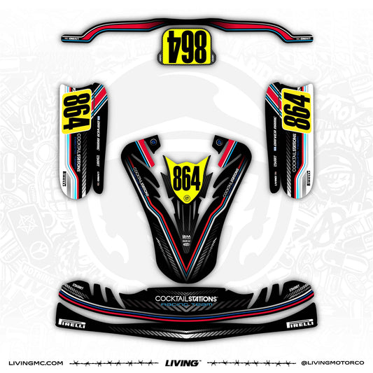 Lando Norris Kart Graphics Kit "Cocktail Stations"