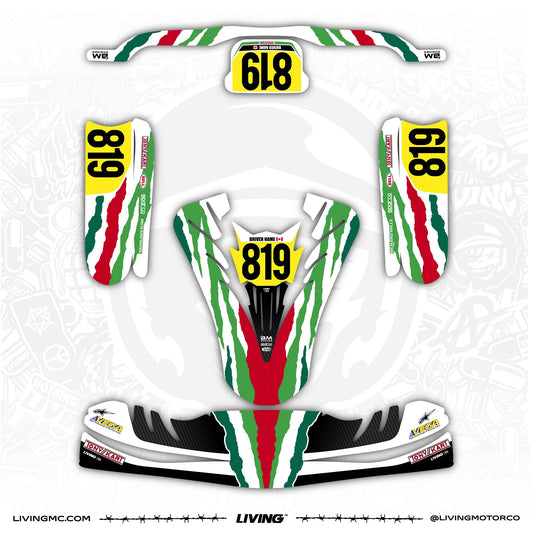 Tony Kart Kart Graphics Kit "Mullet"