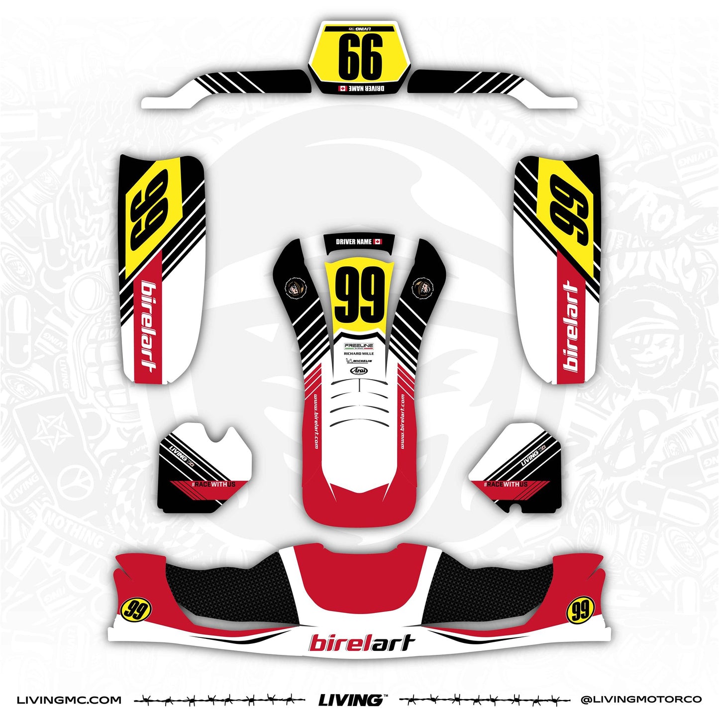 Birel ART Kart Graphics Kit "Podium"