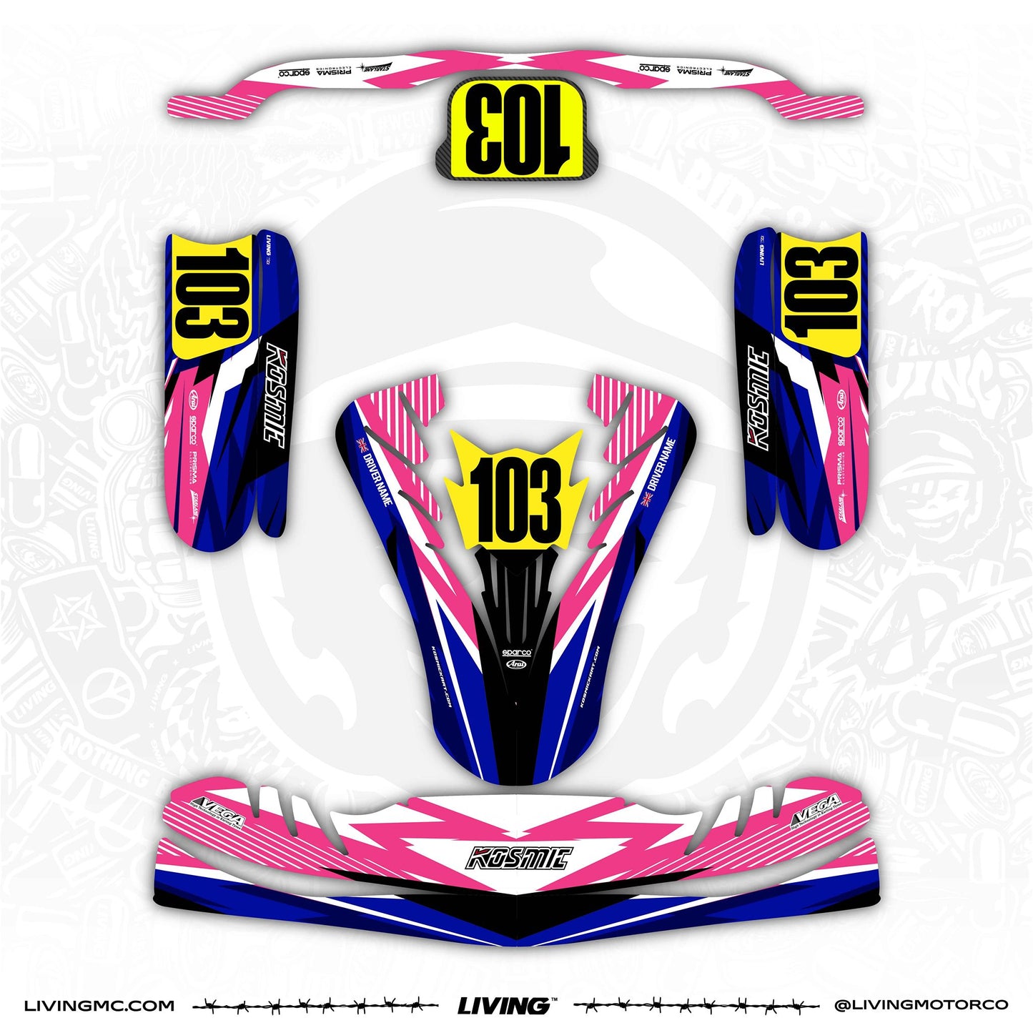 Kosmic Kart Kit d'Adhesius "Tartar Blue"
