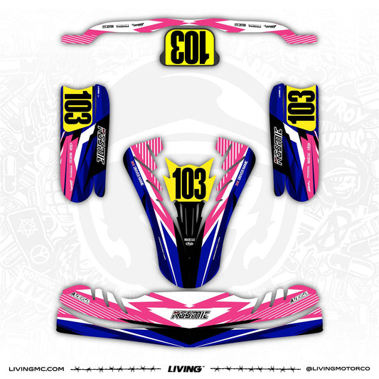Kosmic Kart Graphics Kit "Tartar Blue"