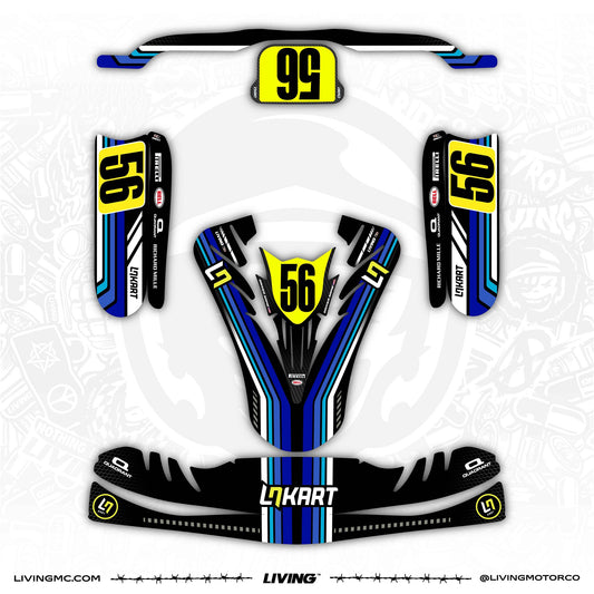 Lando Norris Kart Graphics Kit "Unknown Blue"
