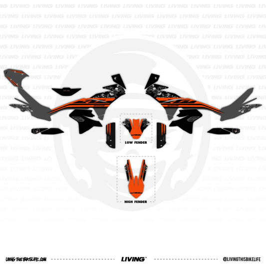KTM Adventure 790/890 Graphics Kit "Parrots"