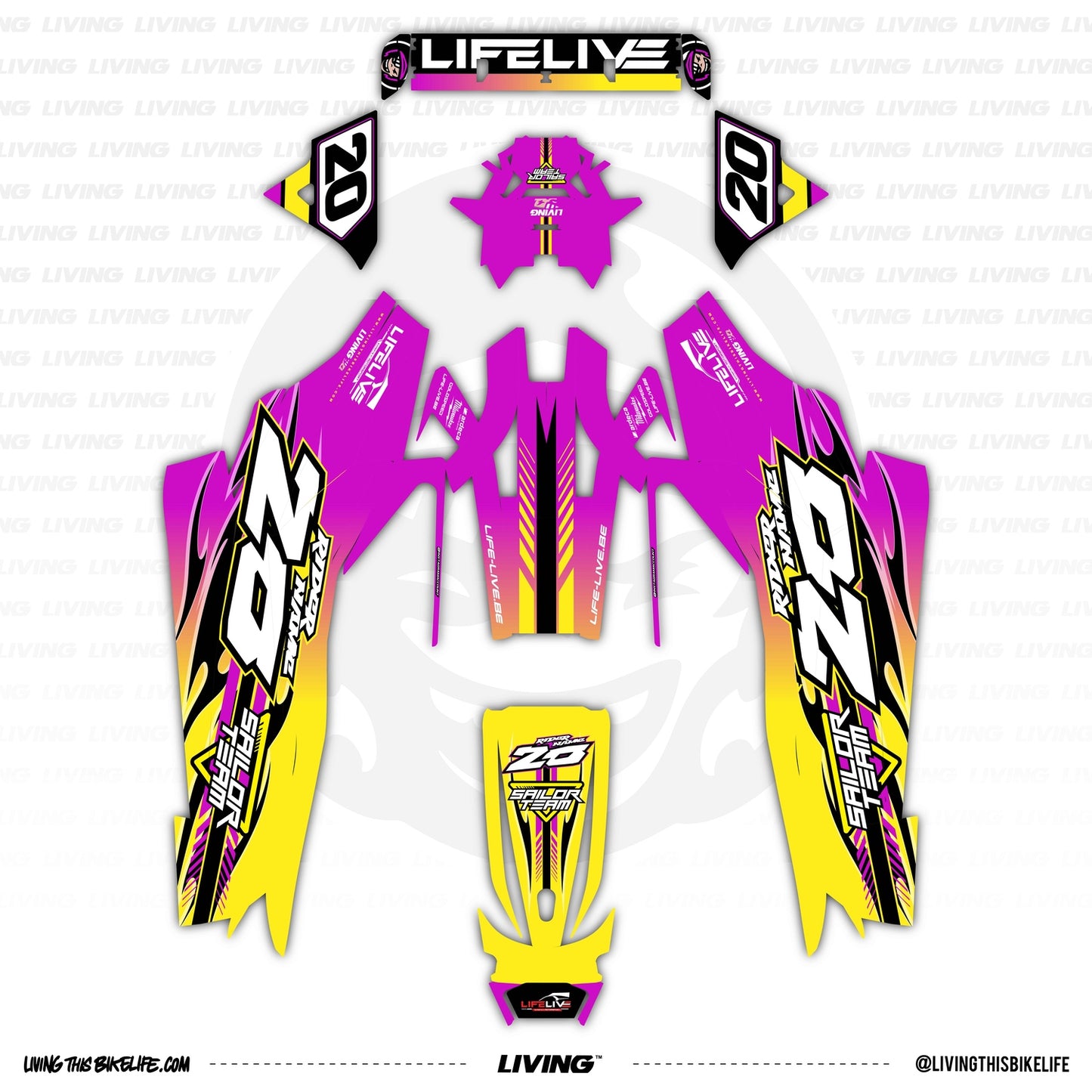 LifeLive TN11 Graphics Kit "Psycho Racer"