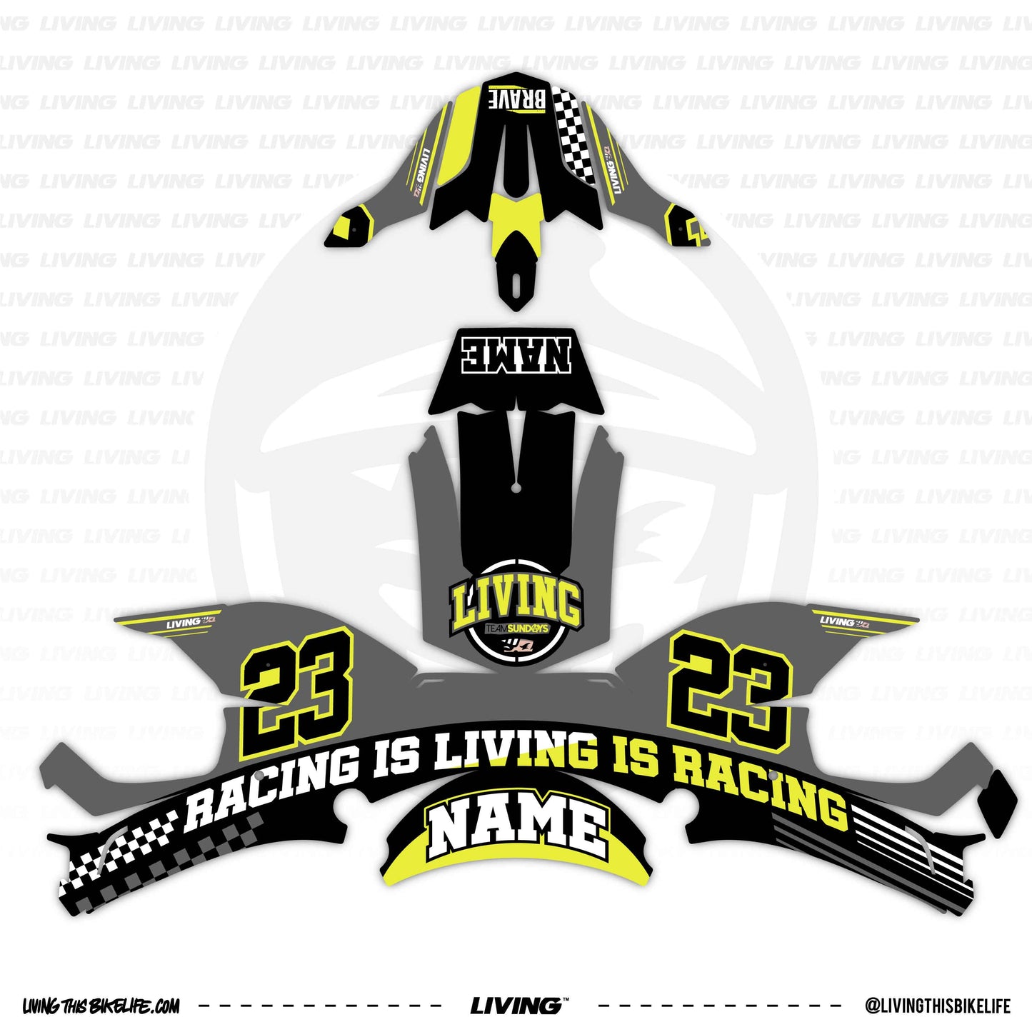 Brave Helmet Graphics Kit "Impact"