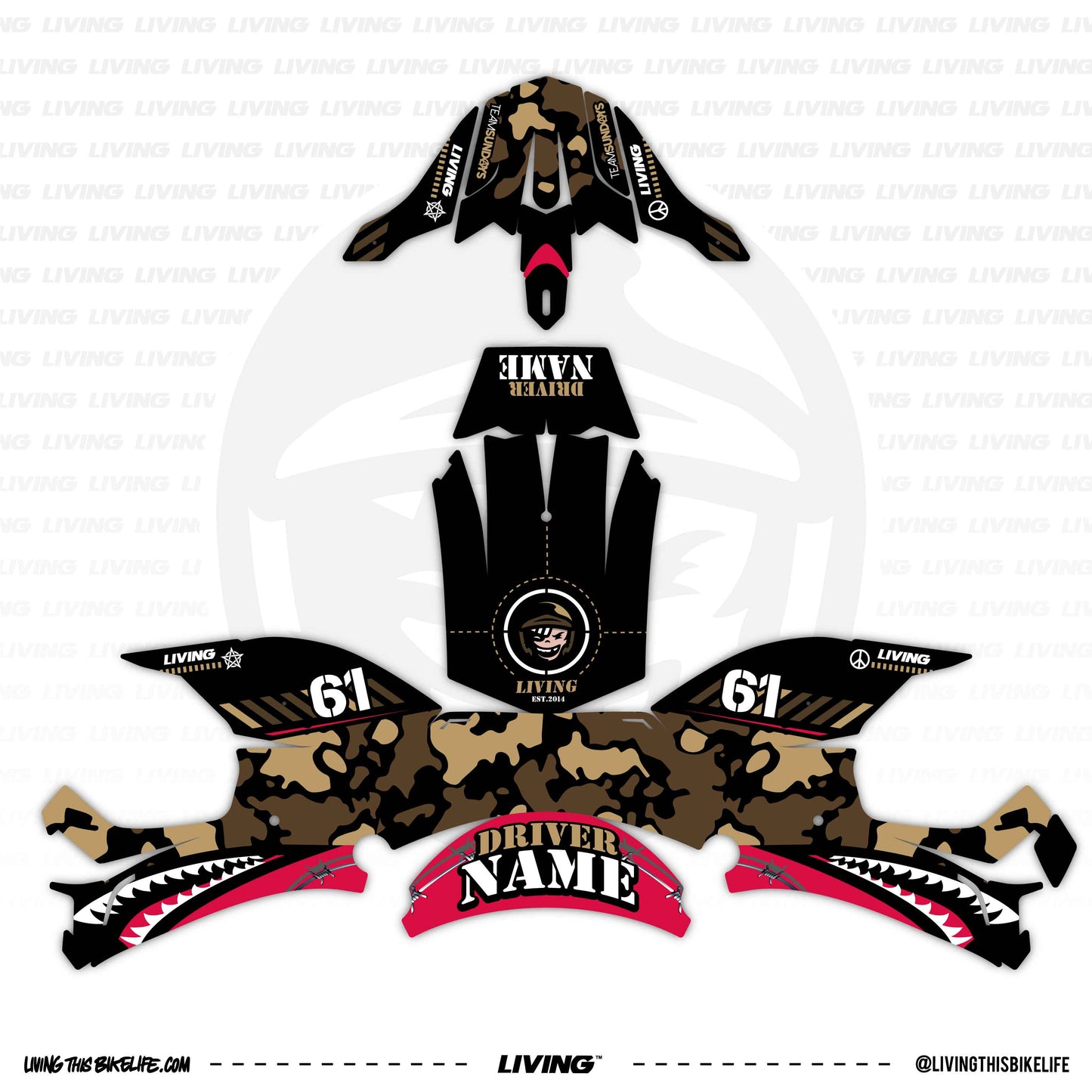 Brave Helmet Graphics Kit "Spitfire"