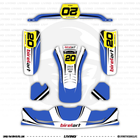 Birel ART Kart Graphics Kit "Factory Racing Blue"