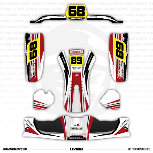 Birel ART Kart Graphics Kit "Maniac Red"
