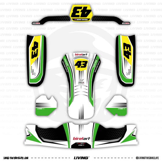 Birel ART Kart Graphics Kit "McCoy Green"