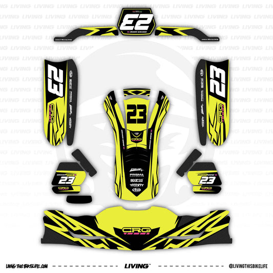 CRG Kart Graphics Kit "Flaggered"