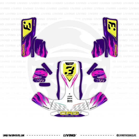 CRG NA3 Kart Graphics Kit "No Mercy Pink"