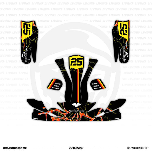 Kart Republic Graphics Kit "Black Flame"