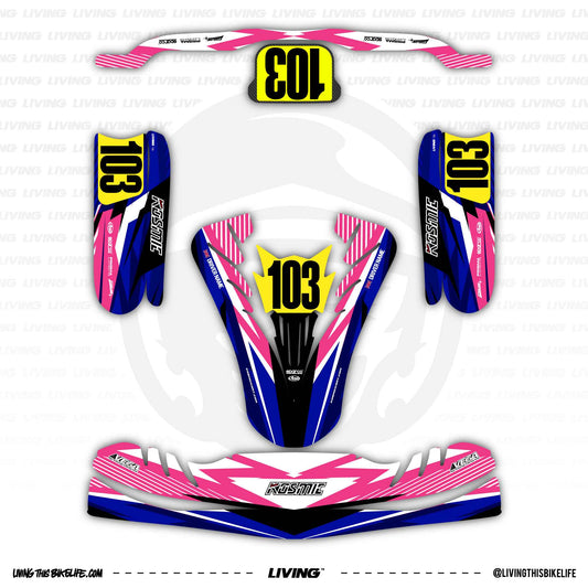 Kosmic Kart Graphics Kit "Tartar Blue"