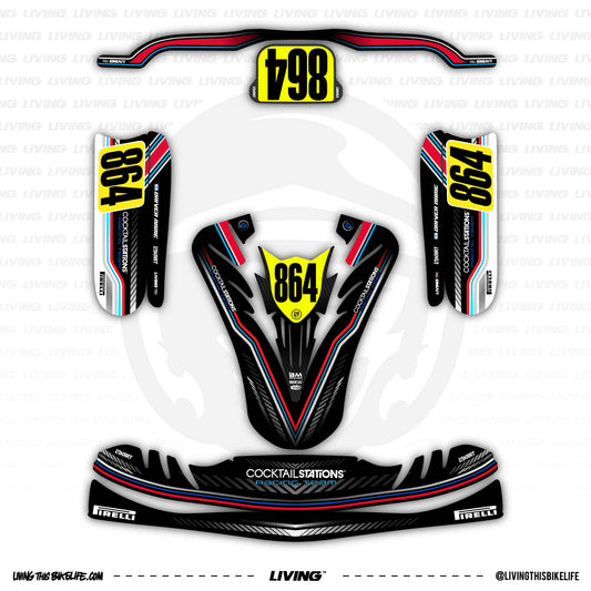 Lando Norris Kart Graphics Kit "Cocktail Stations"