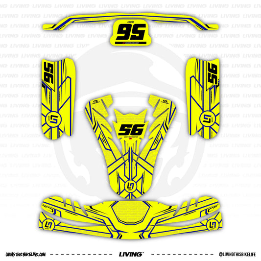 Lando Norris Kart Graphics Kit "LN Yellow"