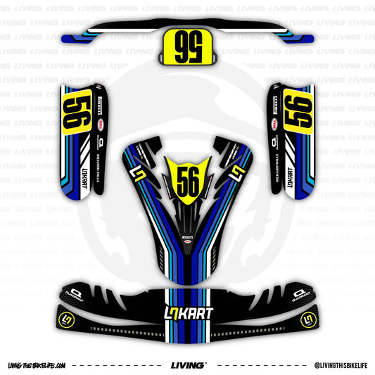 Lando Norris Kart Graphics Kit "Unknown Blue"