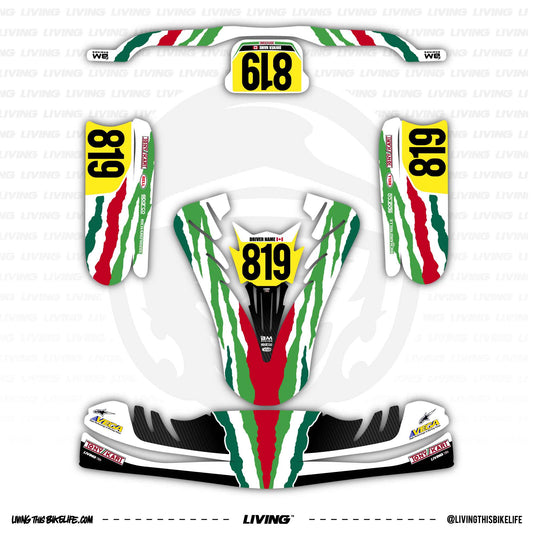 Tony Kart Kart Graphics Kit "Mullet"