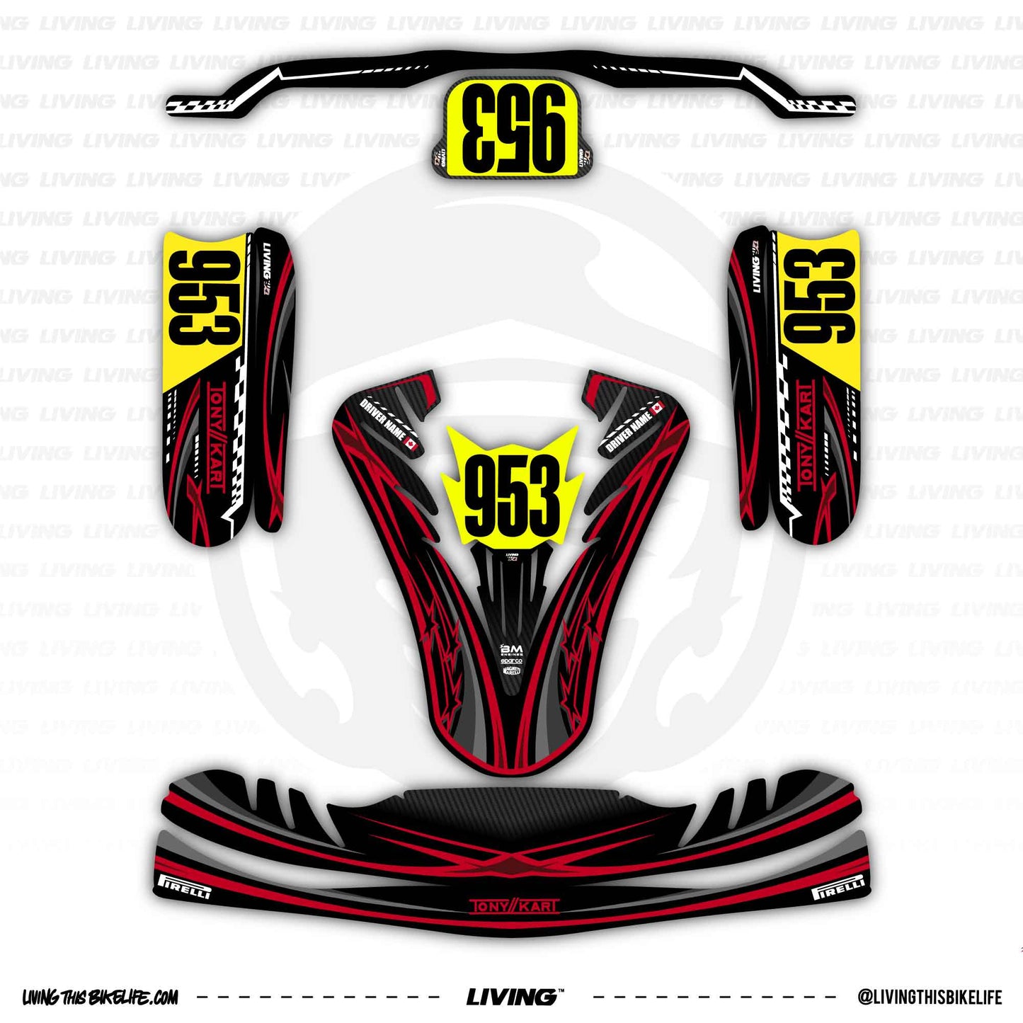 Tony Kart Kart Graphics Kit "Starship"