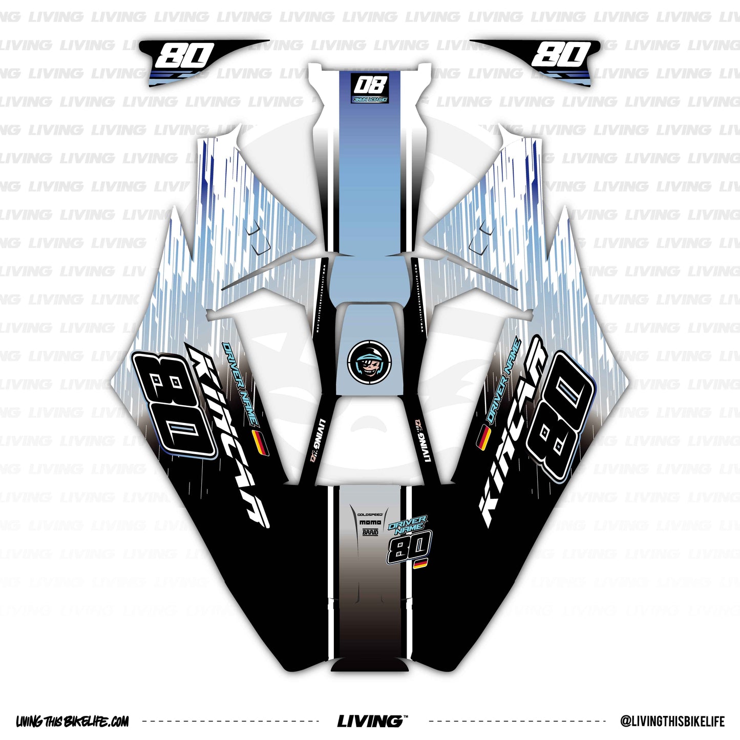 Kincar Graphics Kit "Greenday Blue"