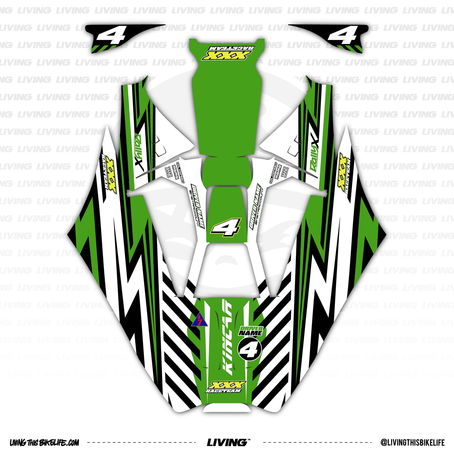 Kincar Graphics Kit "Skyline Green"