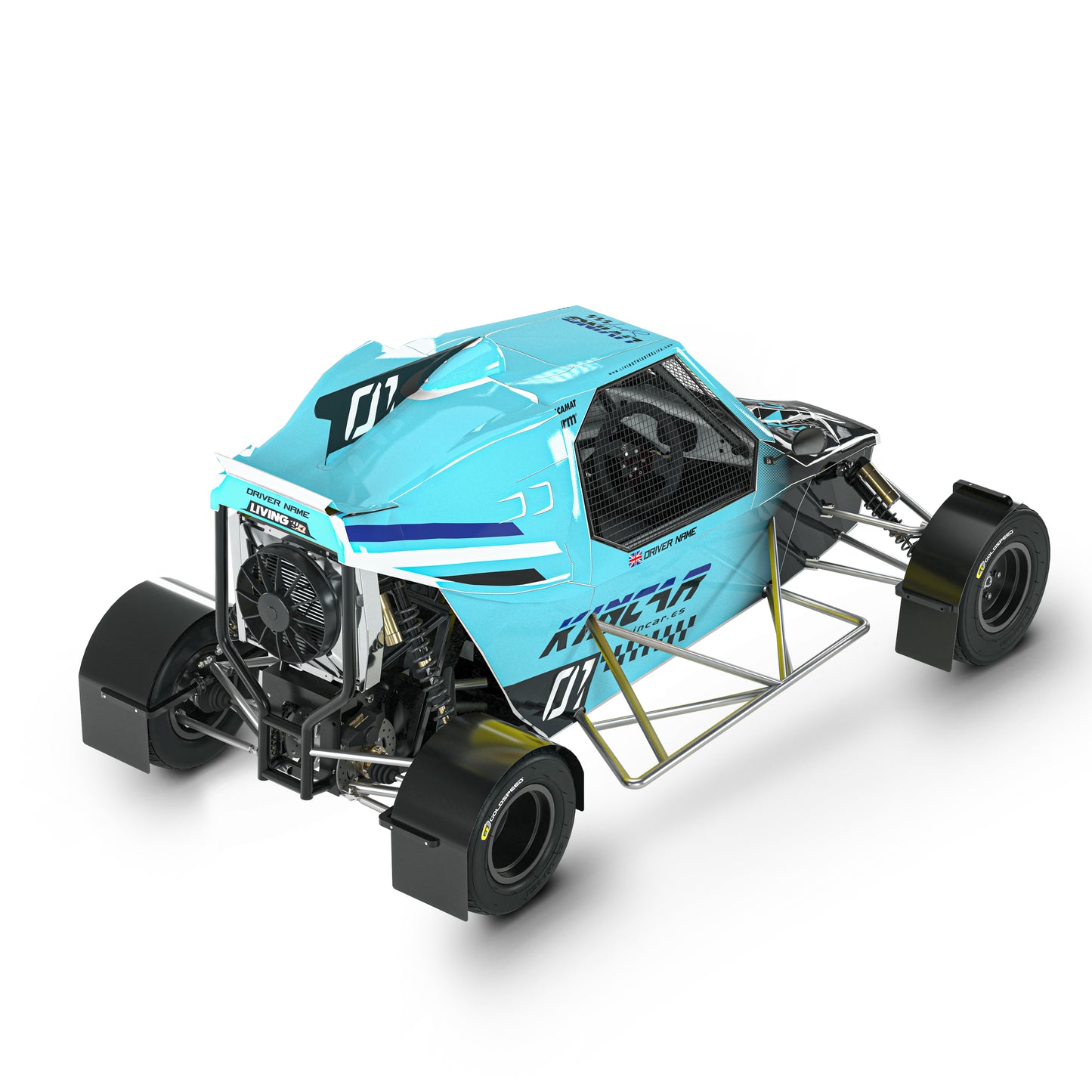 Kincar Graphics Kit "Solar Flare Blue"