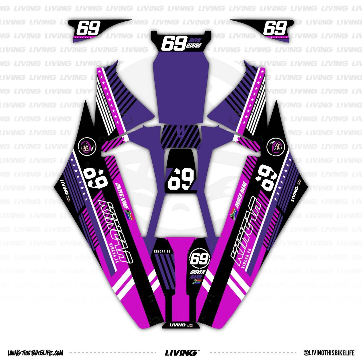 Kincar Graphics Kit "Wheeler Walker Purple"