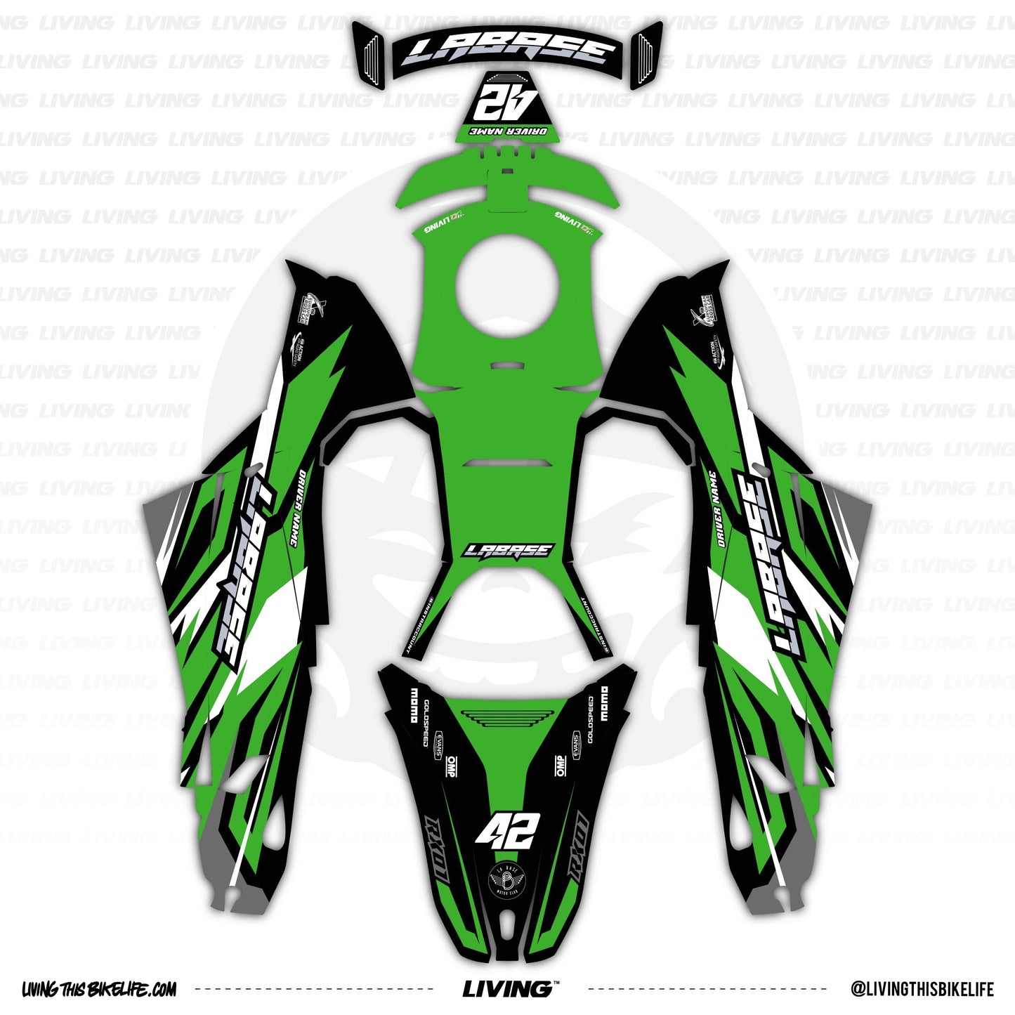 La Base Graphics Kit "Ripped"