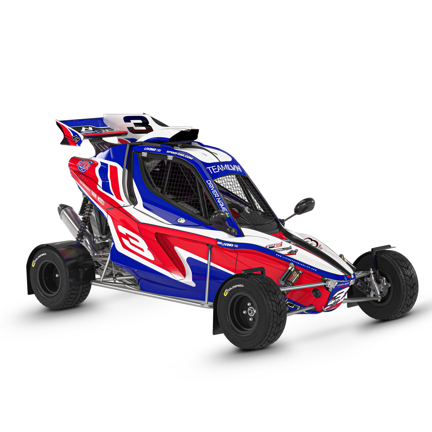 Speedcar Wonder-R Graphics Kit "Nascar"