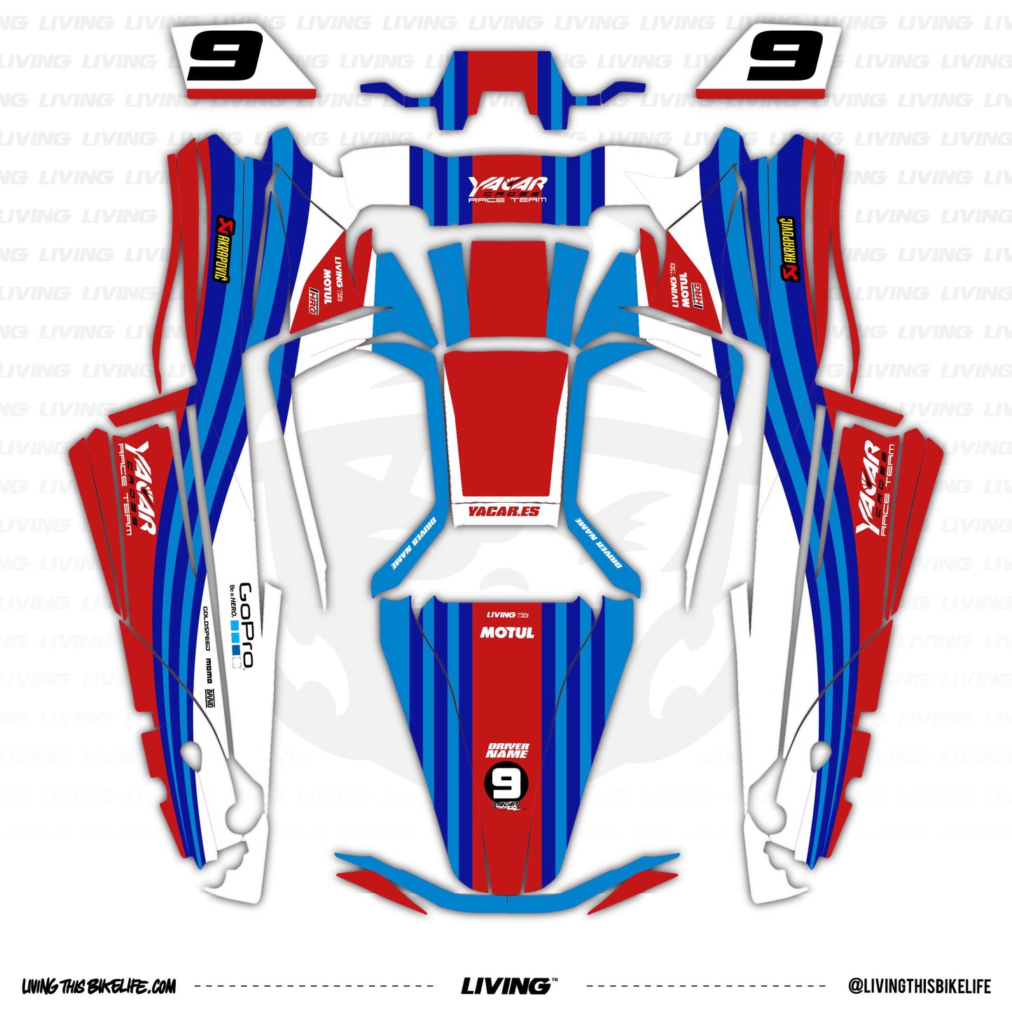 Yacar Graphics Kit "Mortini"