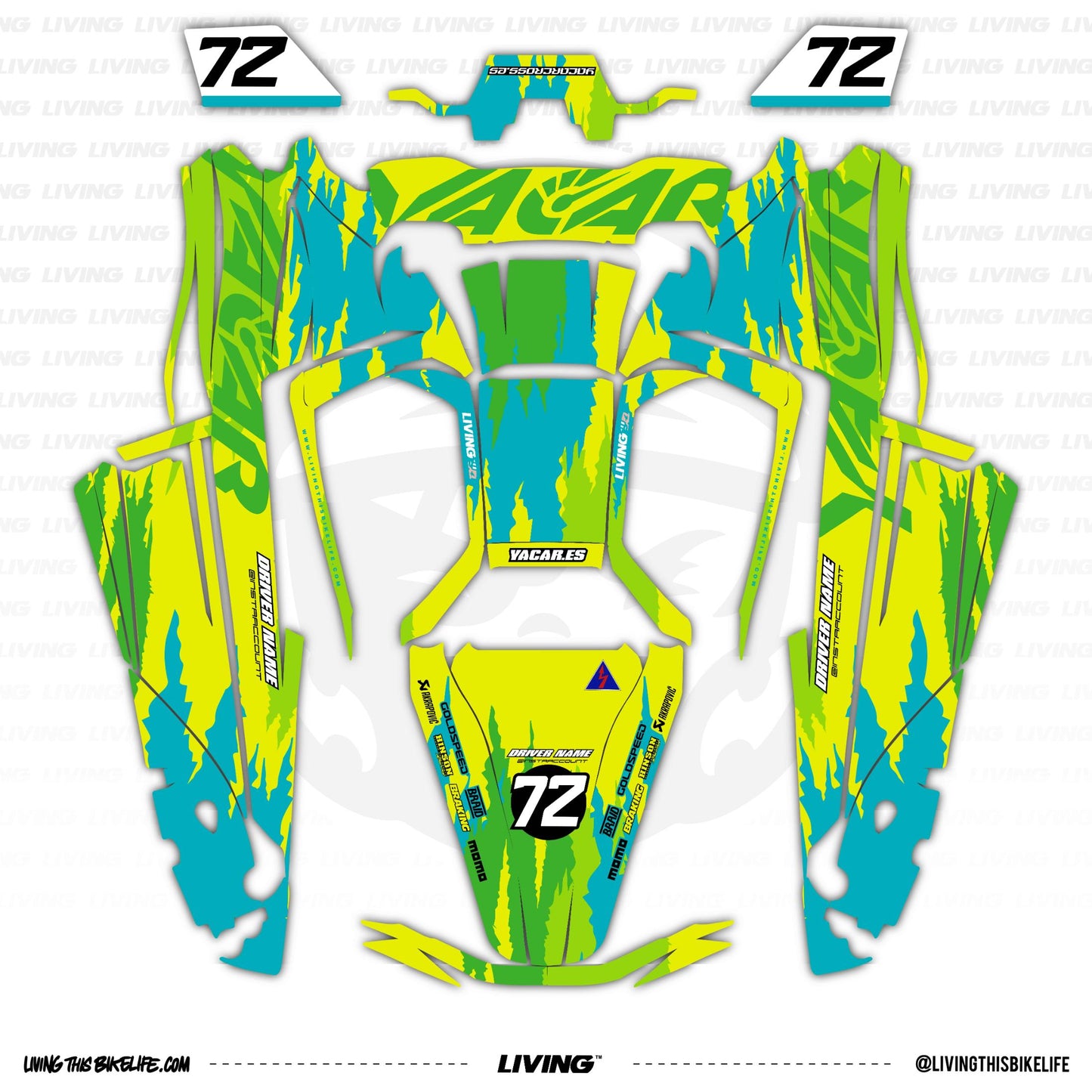 Yacar Graphics Kit "Ecosolvent"