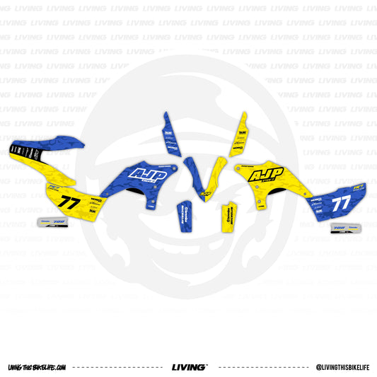 AJP PR7 Graphics Kit "Twister Yellow"