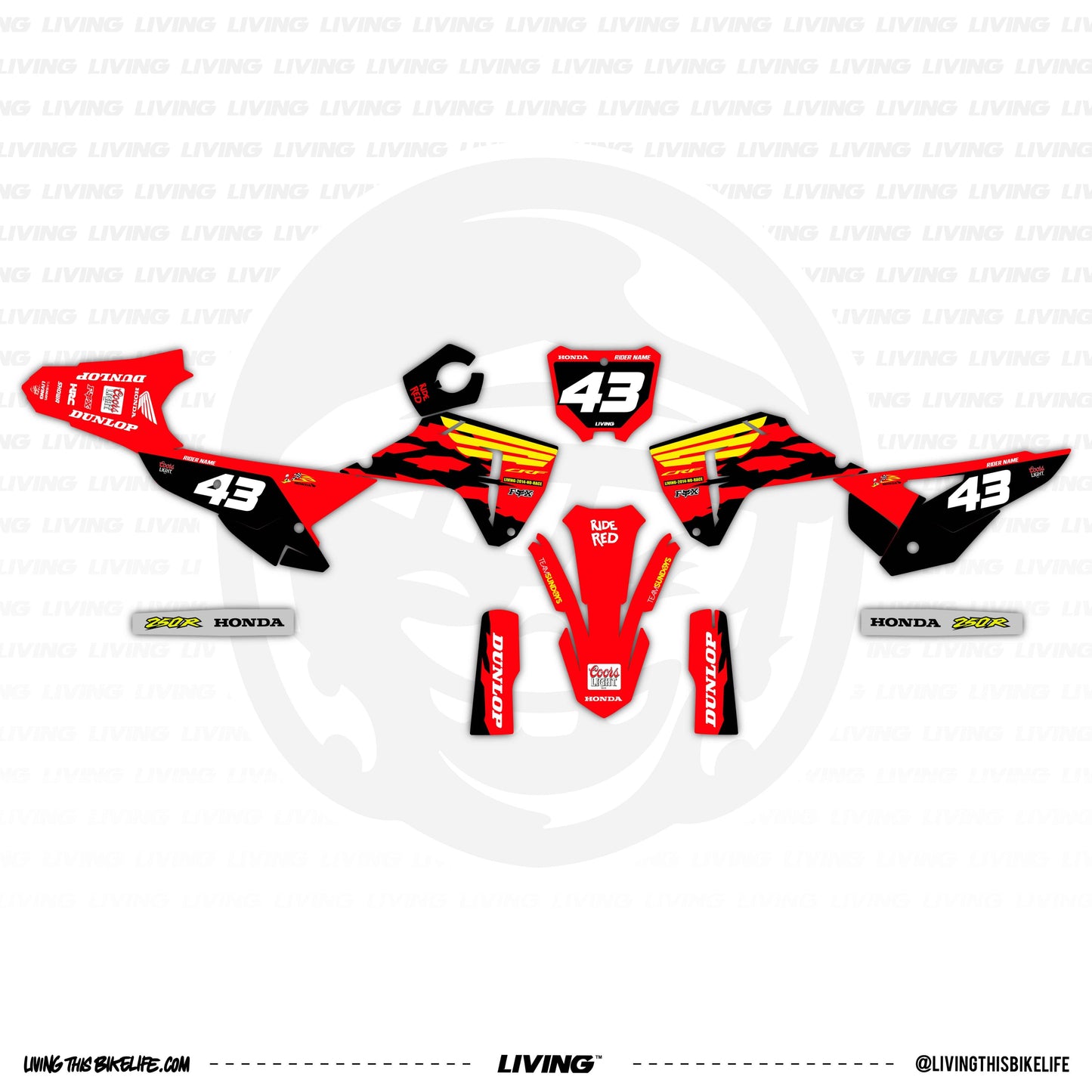 Honda Graphics Kit "Ride Red"