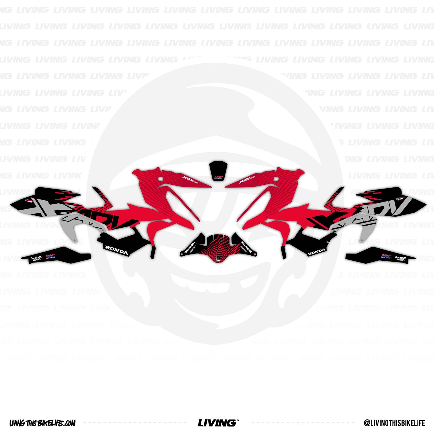 Honda X-ADV Graphics Kit "Red Venom"