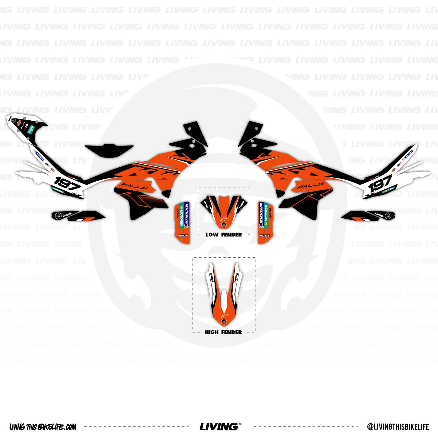 KTM Adventure 790/890 Graphics Kit "Risk"