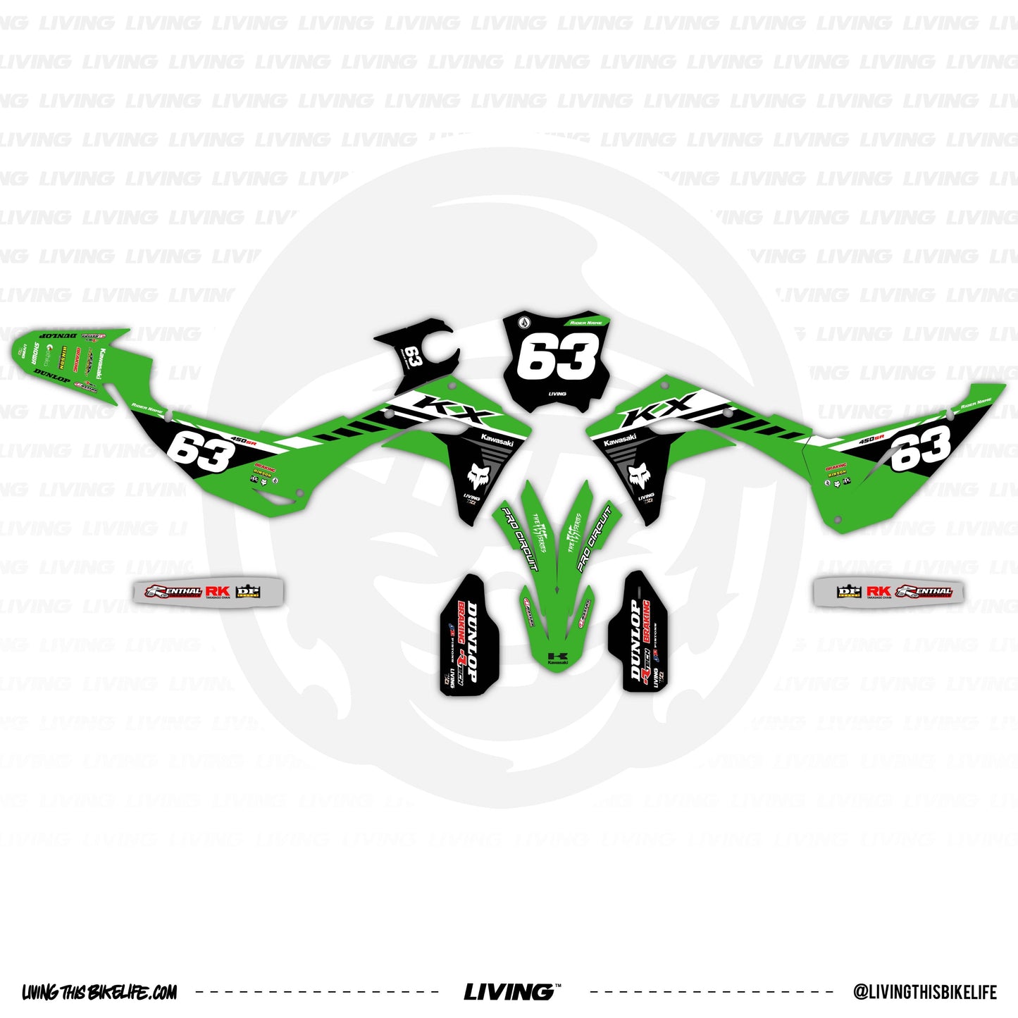 Kawasaki Graphics Kit "Factory 24"
