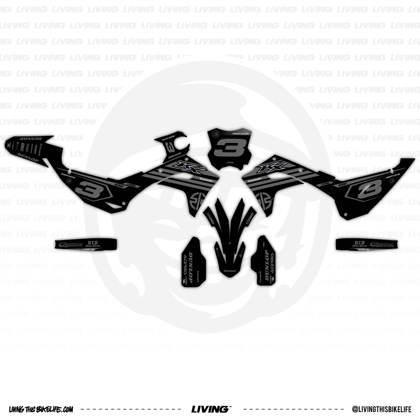 Kawasaki Graphics Kit "Stripes"
