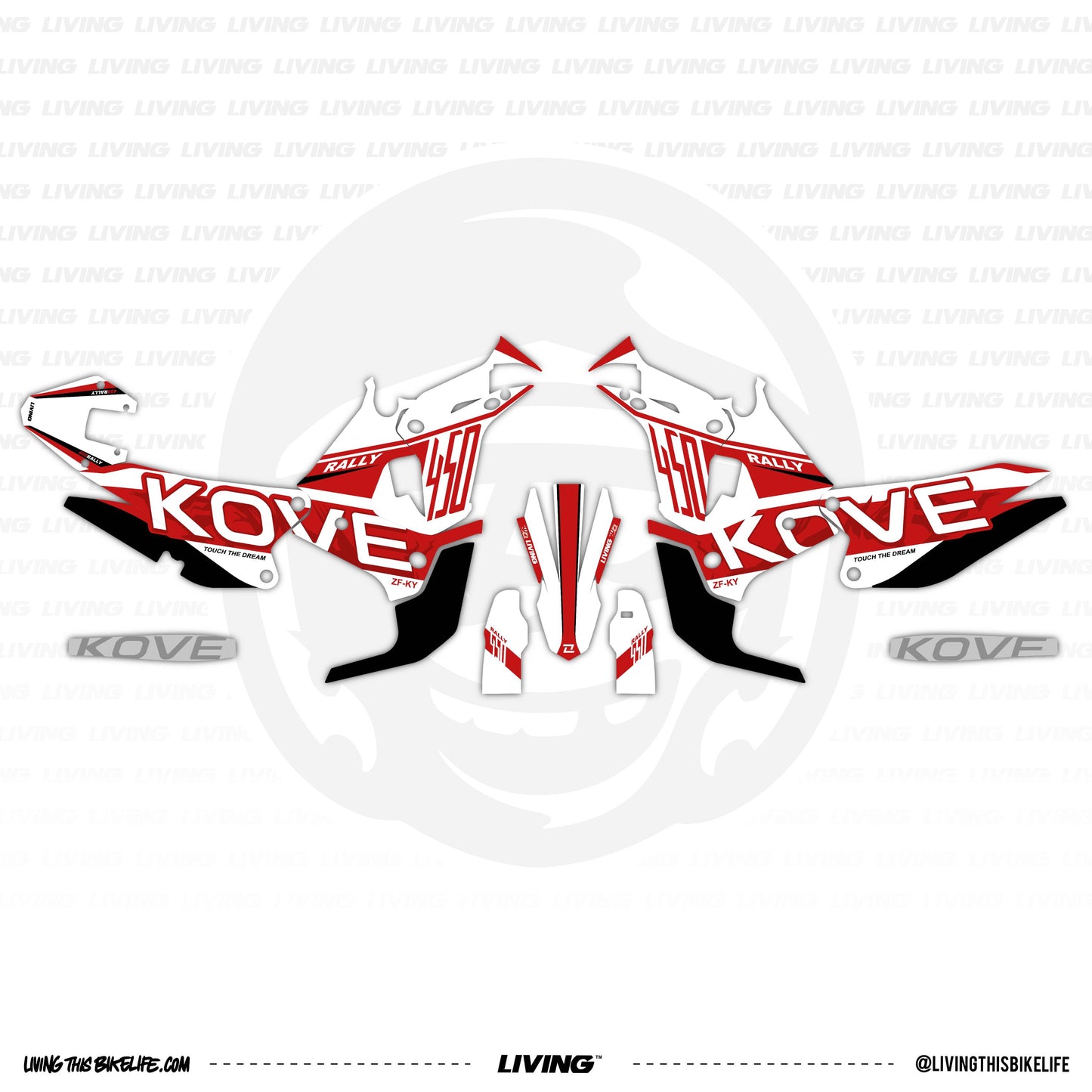 Kove 450 Rally Graphics Kit "Factory"