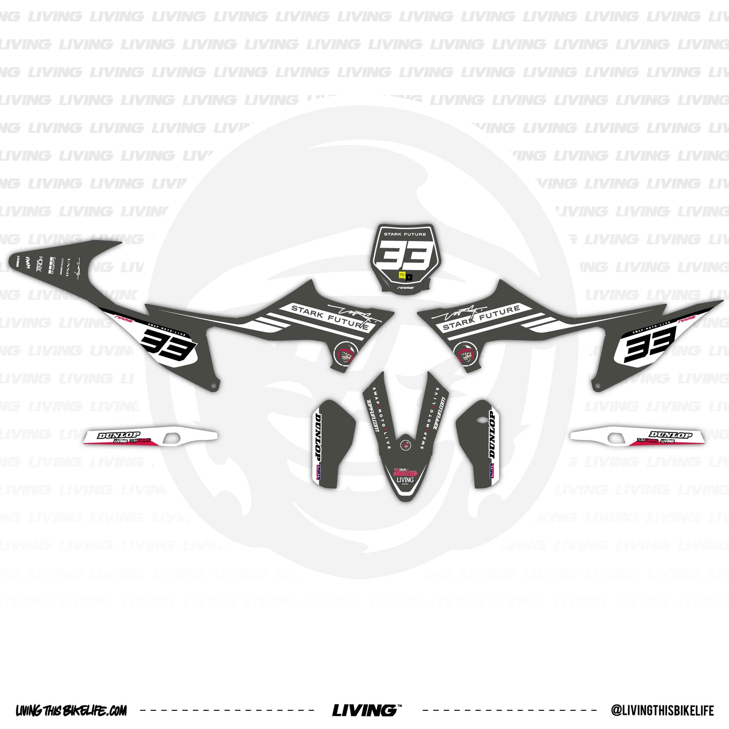 Stark Graphics Kit "Back to the Future Grey"